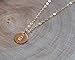 EFYTAL Initial Necklaces for Women, Tiny 14k Gold Filled Custom Initial Necklace on Dainty Disc, Personalized Jewelry Gifts for Her