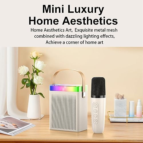 Máquina de karaokê, Alto-falante Portátil de karaokê Iluminação RGB Som Estéreo Surround Reverberaçã