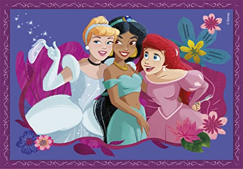 Clementoni, 21517-4 In 1 Supercolor Puzzle, Disney Princess, 12+16+20+24 Pieces, Jigsaw Puzzle For Kids Age 3, Puzzle Cartoon - Image 2