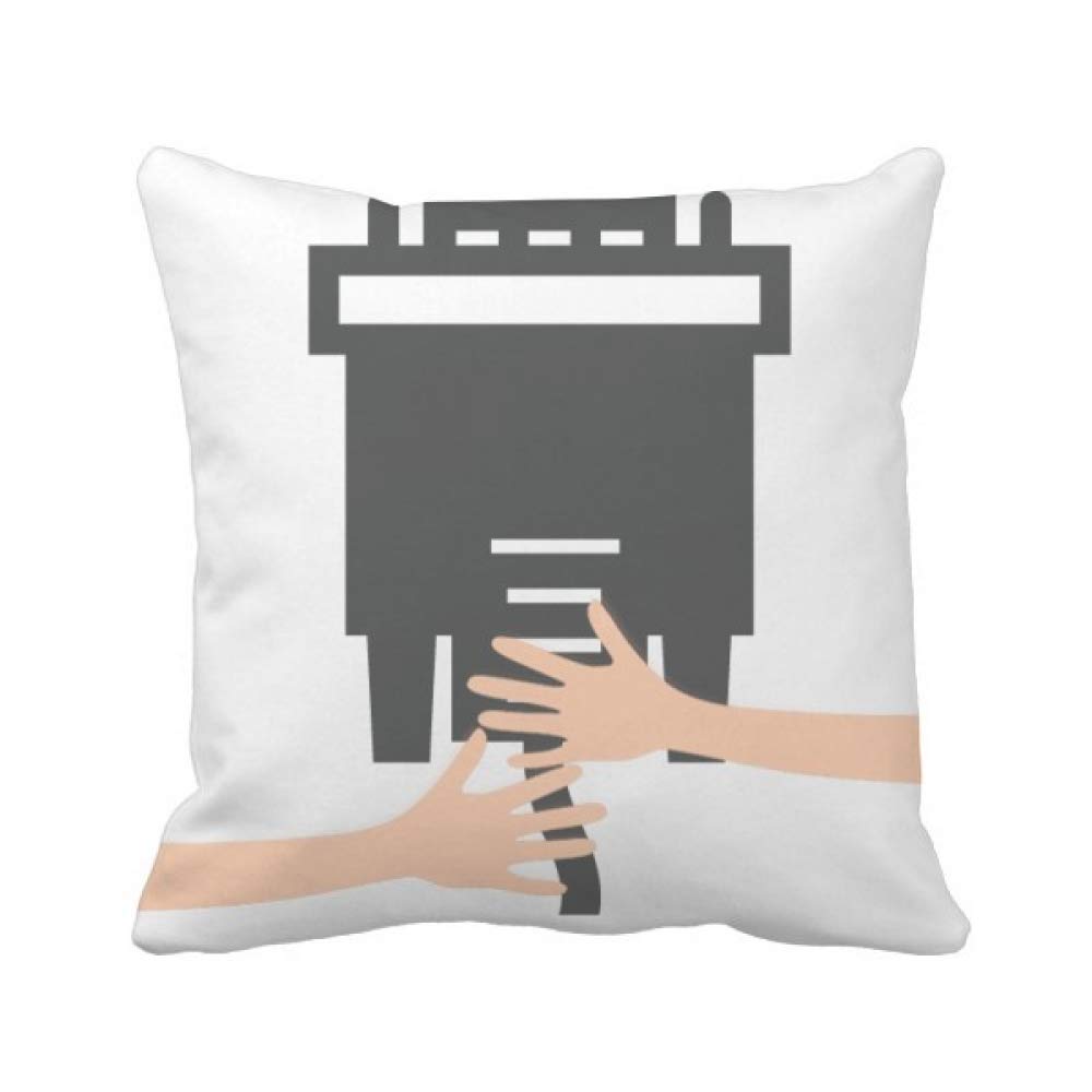 Coussin de Couvrir avec motif câble Noir Patron câlin pour décoration canapé moderne