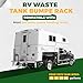 ECOTRIC RV Portable Waste Tote Tank Carrier RV Camper Trailer Bumper Rack Support Bracket with Heavy-Duty Straps Secure Water Tank in Place During Travel