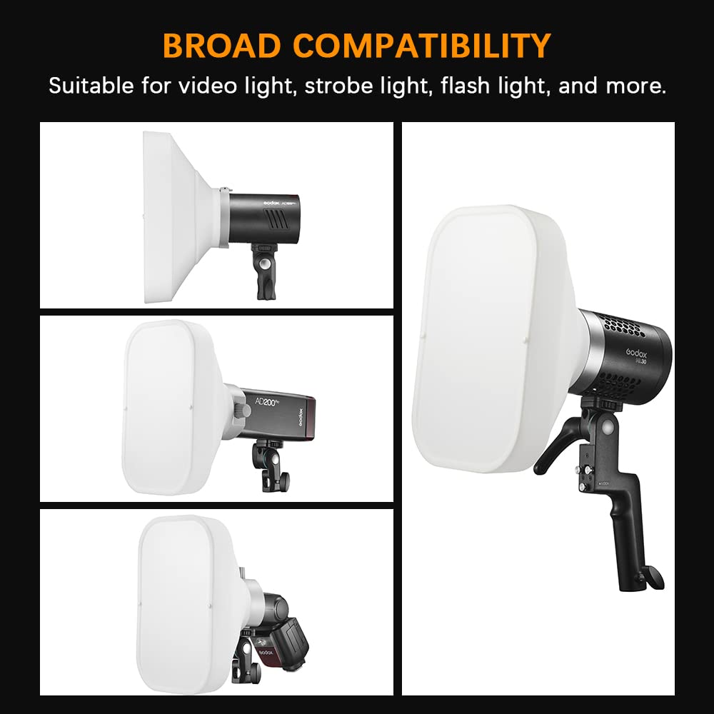 Godox ML-CS1625 Kit Tenda Morbida con 3 Adattatori per Fotografia Luce Flash Fotografia in Studio Ritratto Live Stream
