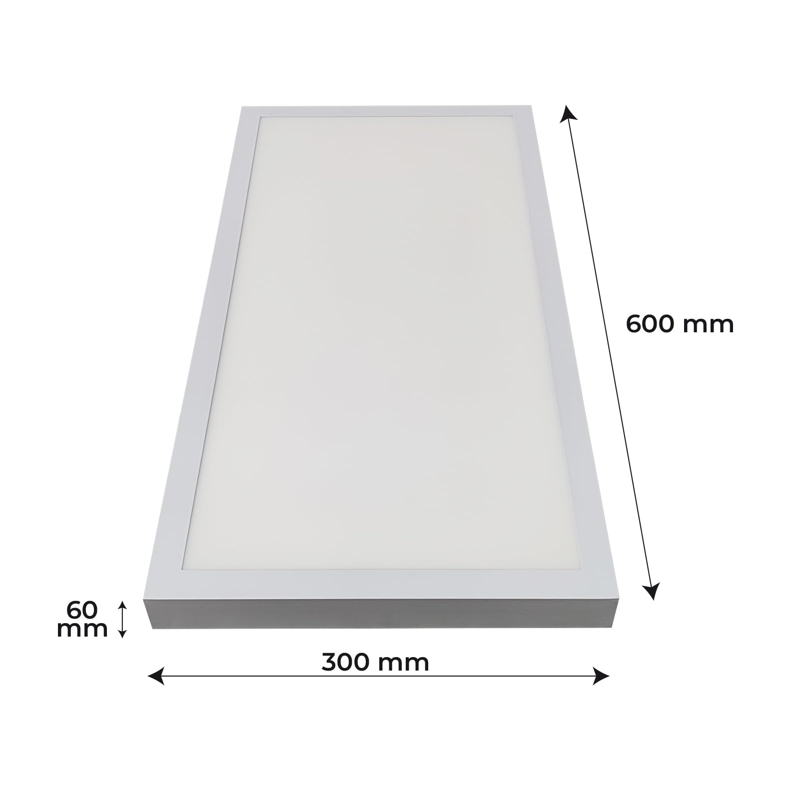LED ATOMANT 2x Kit Soporte para Superficie + Panel LED 60x30cm 36W CCT | Con Selector de color CCT, 4000 Lumenes, Driver incluido