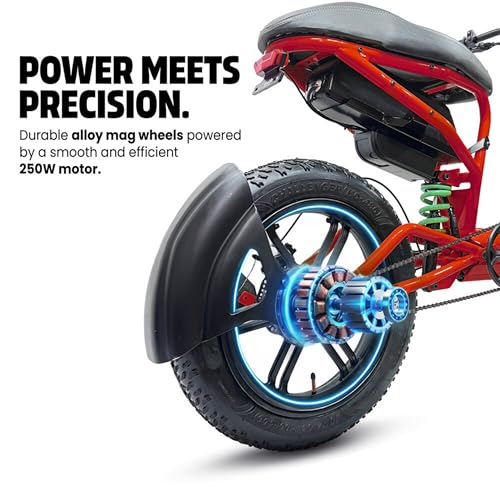 Image of Velzi Electric Cycle for Adults | Fat Tyre E-Bike | Dual Suspension | 25 km /h Top Speed | Comfortable Upright Ride | Stylish Urban Commuter Electric Bicycle