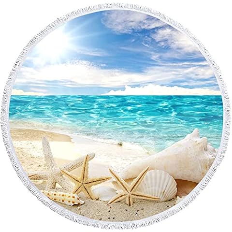 Serviette de Plage Ronde Queenshin Cover