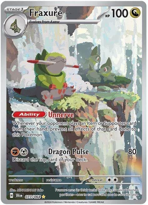 Pokemon – Fraxure 077/064 - Shrouded Fable – Illustration Rare IR – Single Card
