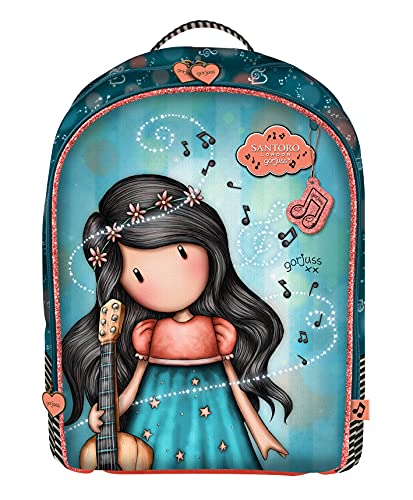 Santoro M572A, Mochila Acolchada Niños, Turquesa, 320X450X135 Mm