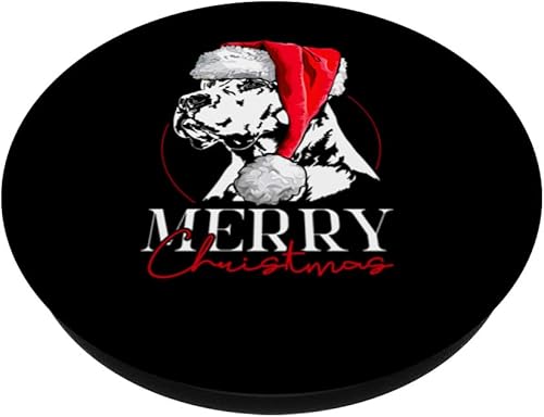 Miniatura 2 de Funny Santa Dogo Argentino Merry Christmas dog mom dog PopSockets Swappable PopGrip