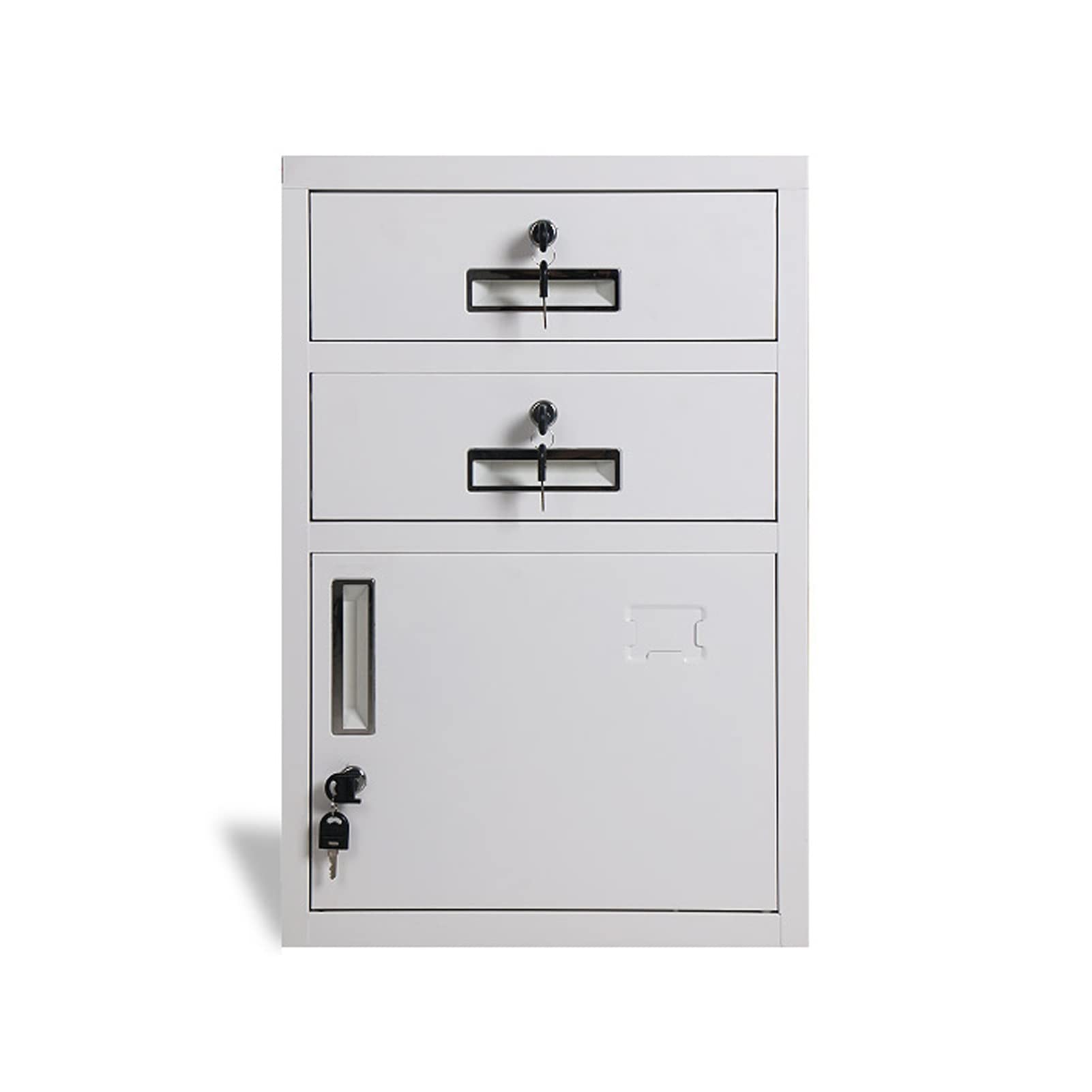 Elegante schedario in metallo con serratura, soluzione di archiviazione sicura per ufficio e casa, design salvaspazio efficiente per documenti e file