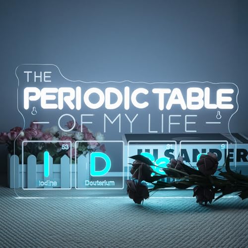Image of The Periodic Table of My Life Neon Sign, Dimmable Science-Themed Neon Light for Bedroom, Dorm, Geek Gifts