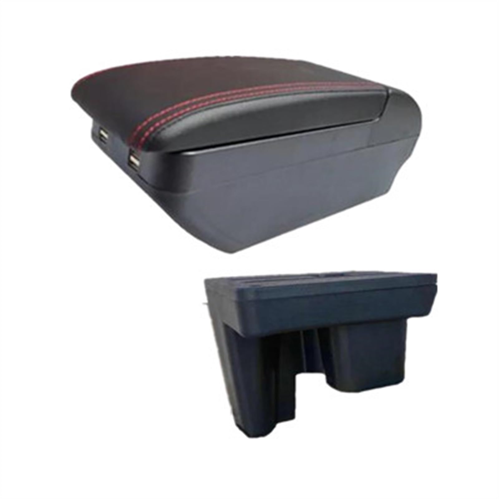 NMJLQW Storage Rack Car Interior Accessories Center Console Storage Box Multifunctional Armrest Storage Box For Hilux(H red line)