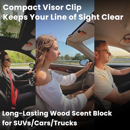 Image of Alder Wood Car Freshener 2-Pack, Sun Visor Clips Included | Up to 30 days long-lasting consistent fresh aroma