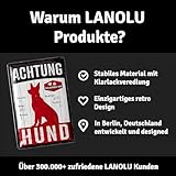 LANOLU Retro Blechschild Warnung vor dem Hund Schilder, retro Blechschild vorsicht Hund Schild, Achtung Hund Schild lustig, Warnschild Hund, Metallschilder mit Sprüchen, 20x30cm