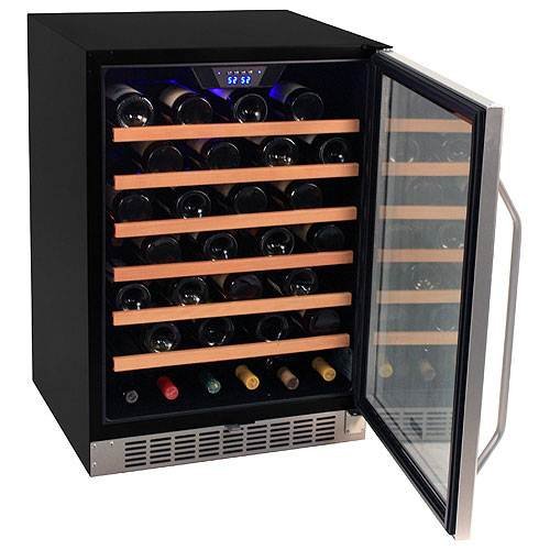 EdgeStar 53 Bottle Built-In Wine Cooler - Stainless Steel/Black