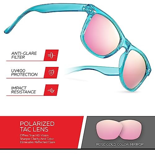 Image of Retro Rewind Polarized Sunglasses for Women Men - UV400 Classic Square Vintage Shades Trendy Unisex Sun Glasses