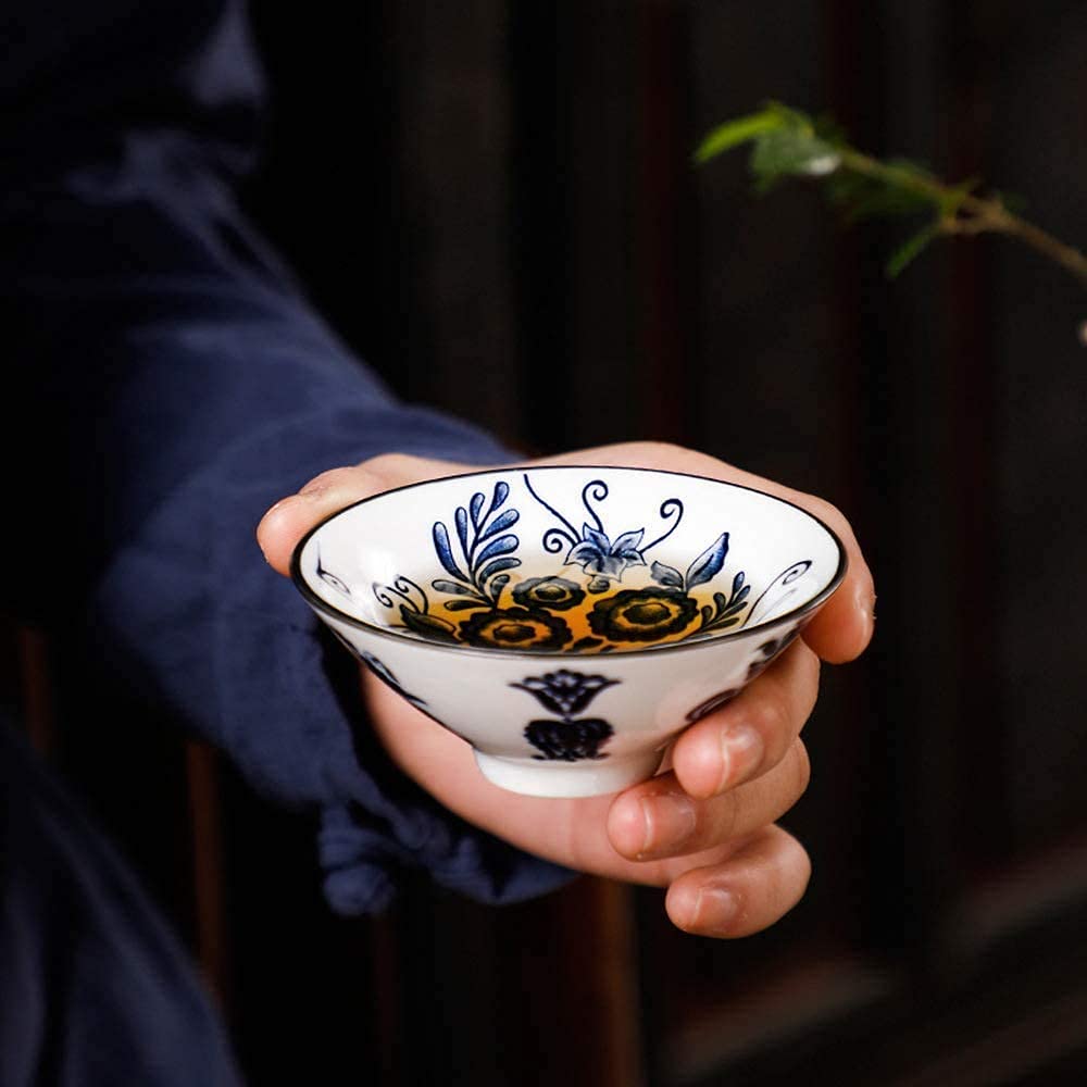 Juego De Sake Japonés, Juego De Sake De 9 Piezas, Vasos De Cerámica, Tazas De Té De Cerámica, Mezcla De Colores, Regalo Tradicional Hecho A Mano, Juego De Sake Clásico Tradicional Pintado A Mano