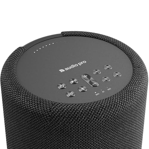 Image of Audio Pro A10 MkII W - Compact WiFi and Bluetooth Speaker, Multiroom, AirPlay 2, Google Cast, Spotify Connect - Black