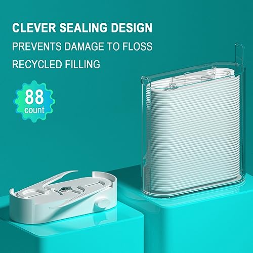 Holy-Rose-Dental-Floss-Picks-DispenserAdults-for-Clean-Teeth-Floss-Sticks-ToothpickAutomatic-Pop-Up-Organiser-Case-with-Flossers-88-CountFlosser-Holder-Container-is-Perfect-Tool-for-Tooth-Care