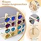 XAVSWRDE Brillenständer 4 Schichten Sonnenbrille Rack Holz Sonnenbrillenständer für 8 Paar Brillen kreativer Organizer Brillenhalter Aufbewahrungsständer für Myopiebrillen LesebrillenBeobachten