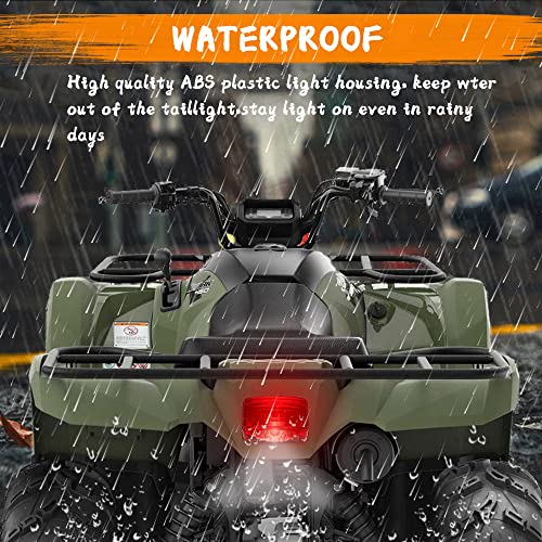 Motoparacc Red Led Tail Light, Atv Motorcycle Brake Taillights For Yamaha Grizzly Big Bear Bruin Kodiak Wolverine Rhino Viking, Replacement For 5Km-8472C-10-00 5Km-84710-01-00 #TOP2