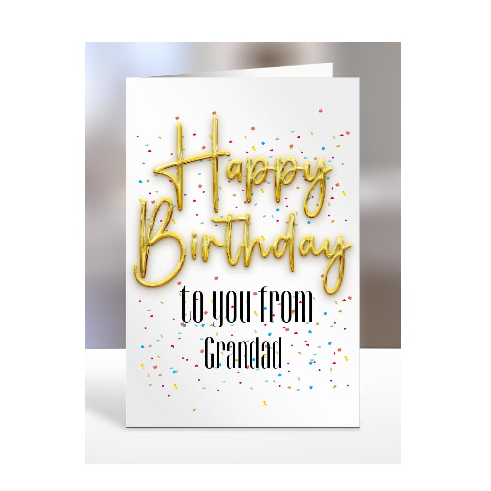 Happy Birthday to you from Grandad card, present, gifts for men, women, female, male, funny, joke, silly, gag, A5-136_98 — image 1