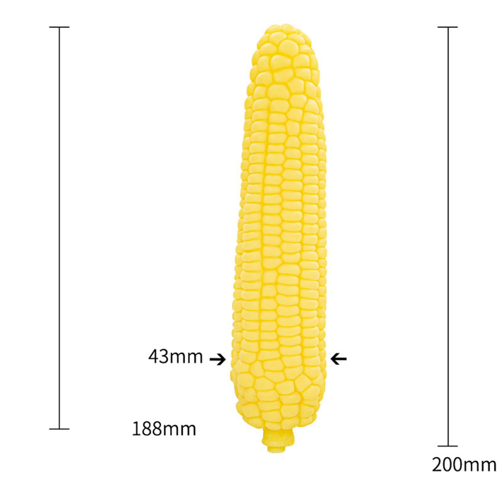 7.87 inch Corn Shape Soft Silicone Realistic Dildo Sex Toy Clitoral Dildo Anal Dildo Plug with Textures for Women Men - Corn: CORN