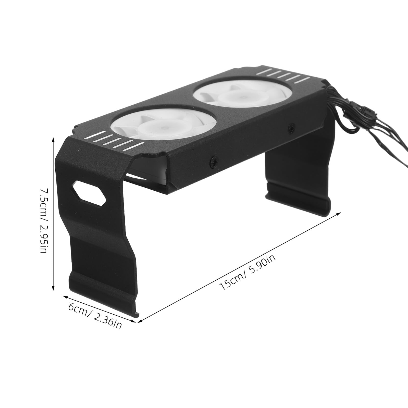 Enfriador de Ram para PC con Ventiladores Duales Argb, Disipador de Calor, Control de Temperatura Pwm de 3 Conectores, Diseño Metálico para Sesiones de Trabajo y Juegos Nocturnos