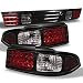 For 240Sx 180Sx S14 Zenki Kouki LED JDM Black Tail Lights Brake Lamps + Trunk Piece Combo Set