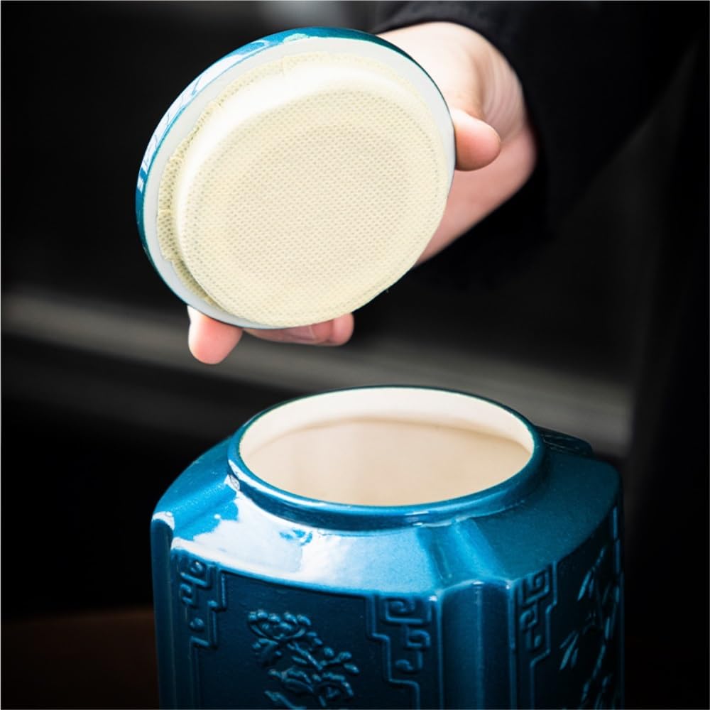 Ceramiczny pojemnik na herbatę z łyżką podwójny słoik pudełko prezentowe zestaw do kuchni herbata kawa cukier organizer zamknięty słoik do przechowywania herbaty sypkiej herbaty