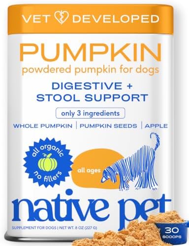 Native Pet Pumpkin for Dogs - Organic Dog Food Topper Powder - Pr...