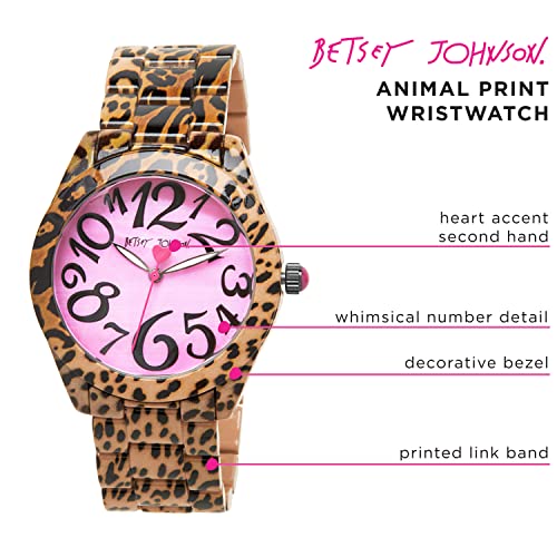 Betsey Johnson Women's Watch – Time Skating Wristwatch, 3 Hand Quartz Movement: Bjw034, Size One Size, All Over Print #TOP2