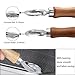 BAYTORY 3Pcs Screen Rolling Tool Kit for Installing Door Mesh Screens Window, Screen Spline Roller Tool with Wooden Handle and Steel Bearing Wheels, Durable and Easy to Use