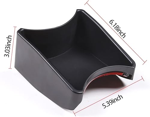 Miniatura 6 de HAPPYHORSE Caja de Almacenamiento para Consola de Coche Bandeja Organizadora Compatible con Fiat 500 2007-2015 Portavasos de Control Central Caja de