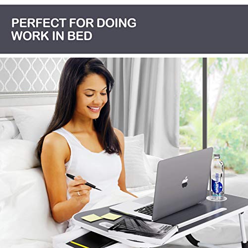 Lap Desk, Foldable Desk Bed Tray, Standing Desk, Laptop Desk, Tv Tray Tables For Eating, Bed Table, Bed Desk, Breakfast Tray, Laptop Stand For Bed And Couch, Portable Desk For Dinner, Reading, (Gray) #TOP3
