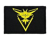 Team Instinct Hook and Loop Fully Embroidered Morale Tags Patch (Black)