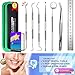 G.CATACC Dental Tools, Dental Pick Teeth Cleaning Tools, Dental Hygiene Kit, Plaque Remover for Teeth, Professional Stainless Steel Tooth Scraper Plaque Tartar Cleaner - with Case