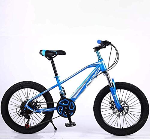 Bicicleta de montaña infantil para playa y nieve con diseño ligero azul de carreras