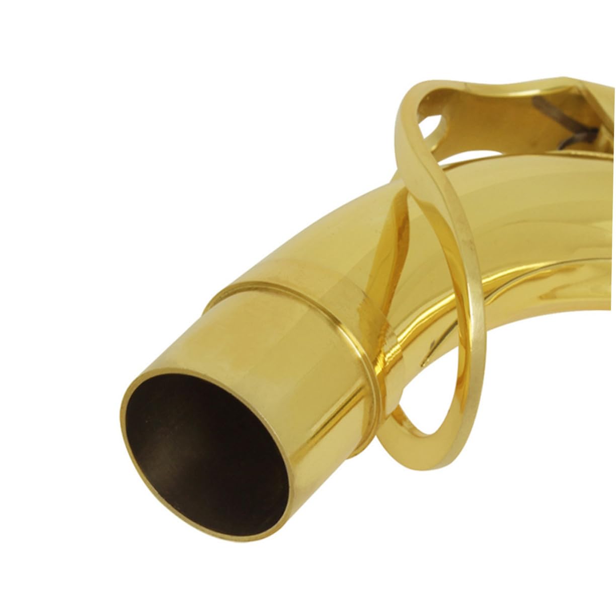 Abaodam Manico Curvo in Ottone Placcato in Argento per Sassofono Tenore Sostituzione del Manico per Sax Parte di Ricambio per Sassofono in Sib