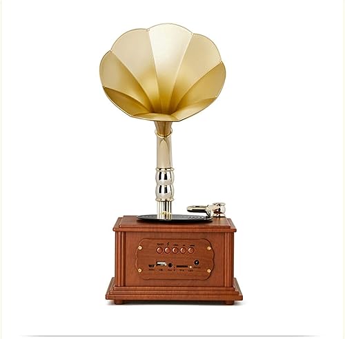 Miniatura 3 de Decoración del hogar Retro Antiguo Gramófono fonógrafo tocadiscos reproductor de discos de vinilo estéreo Altavoces Sistema Control Grabador