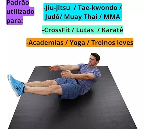 Piso de Borracha Academia Cross 50x50x1,5cm 10mm Musculação Anti impacto