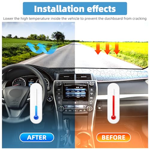 Image of Dash Cover Mat Compatible with Toyota Camry 2012-2017 Non-Slip Dashboard Cover Mat Sunshade UV Rays Protector Interior Accessories