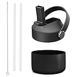 Sport lid Bottle Boot fit hydroflask 32oz 40oz Wide Mouth Water Bottle,Flex Spout Lid with Silicone Sleeve Bottle Boot fit Hydro Flask Bottle Straws Top Accessories