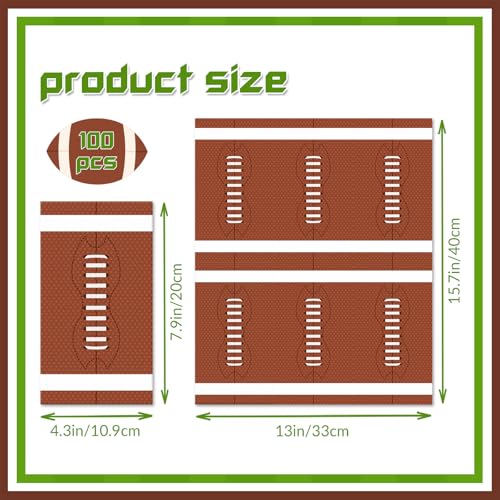 Servilletas de fútbol de alta absorción en pack de 100 unidades para mesas temáticas 2