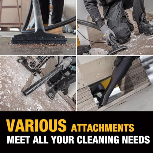 DEWALT 10 Gal Stealthsonic Shop Vacuum Wet and Dry, 5HP Heavy-Duty Stainless Steel Shop Vac, Ultra-Quiet with Complete Accessory Kit & 6 Bonus Dust Bags - Ideal for Job Sites, Workshops & Garages - Image 4