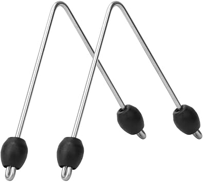 Vbest life Pack of 2 Speargun Band V Wishbone, 306 Stainless Steel Latex Tube V-Shape Connetctor for Spearfishing Gun