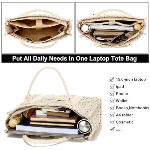 Bolsa de hombro de lona para el transporte diario de computadoras y apuntes 6