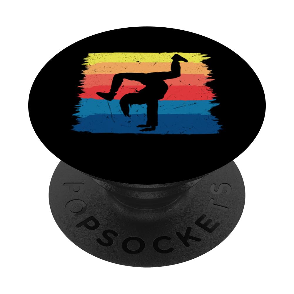 Girls Breakdance Gear Breakdancing Class Retro Breakdancer PopSockets Standard PopGrip : Cell Phones & Accessories