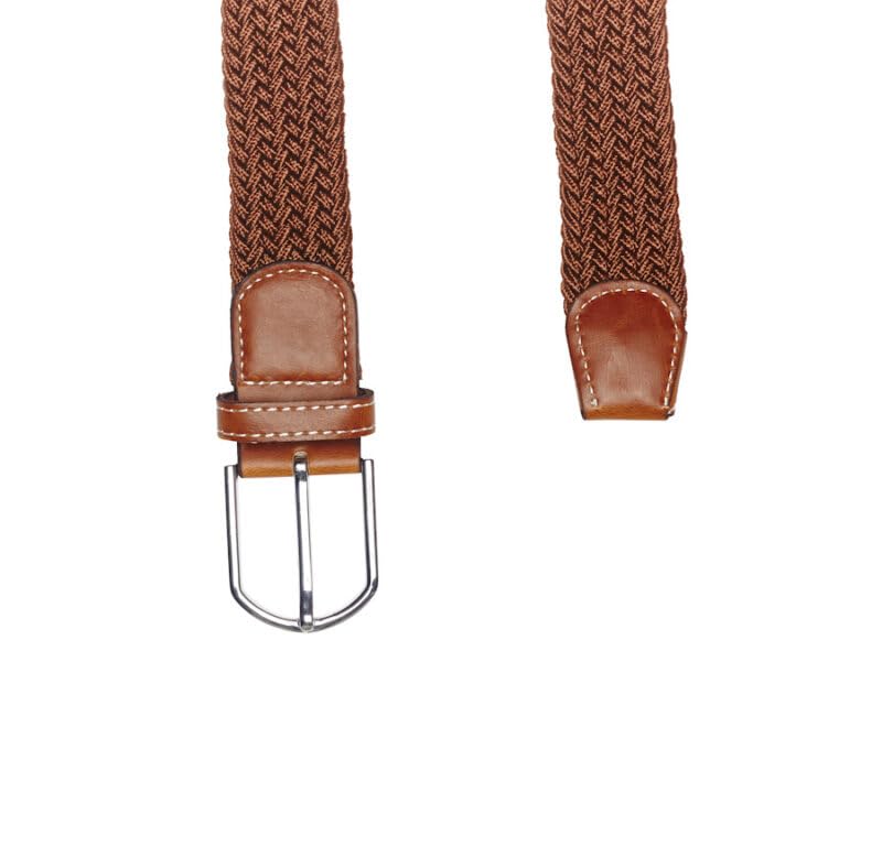 Image of The Tie Hub Unisex Stretchable Woven Fabric Belt | Adjustable, Hole-Free Design | Fits Up to 40 Inches Waist