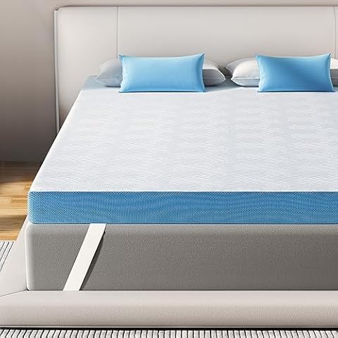 Sleepmax Memory Foam Mattress Topper Queen Size 4 Inch - Cooling Mattress Pad for Back Pain Relief - Ergonomic Bed Topper with Removable Cover - CertiPUR-US Certified, No Odor, Skin-Friendly Cover