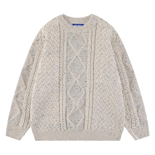 Aelfric Eden Women Solid Sweater Crew Neck Long Sleeve Knit Sweater Oversized Pullover Sweater